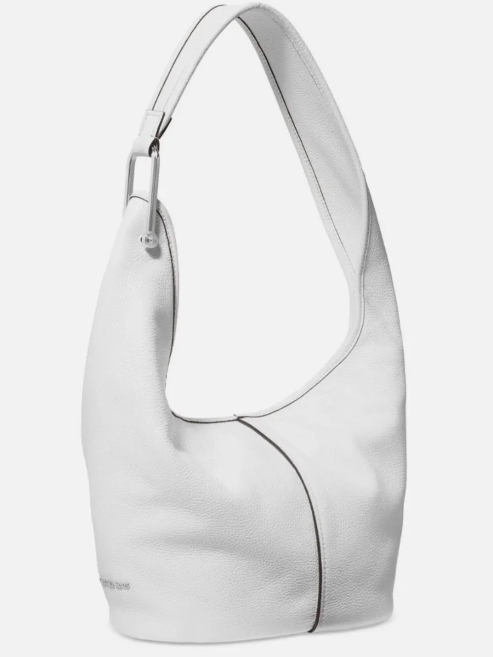 Michael Kors White Pebbled Bucket/Hobo Bag